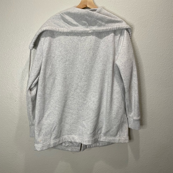 Zella Women's Shooting Star Drape Collar Open Front Gray Sweater Size Large - Picture 4 of 5